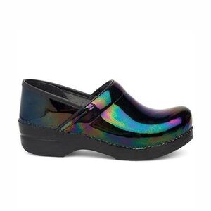 Dansko Professional Clogs in Petrol Patent Leather